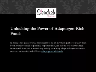 Empower Your Diet Adaptogenic Superfoods