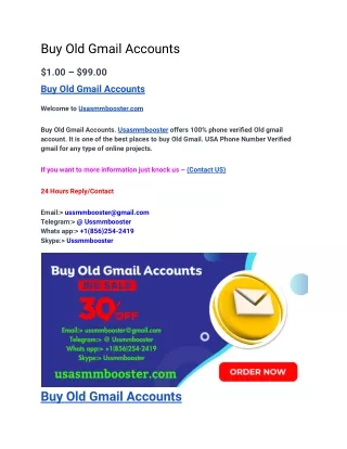 Top 3 Sites to Buy Old Gmail Accounts