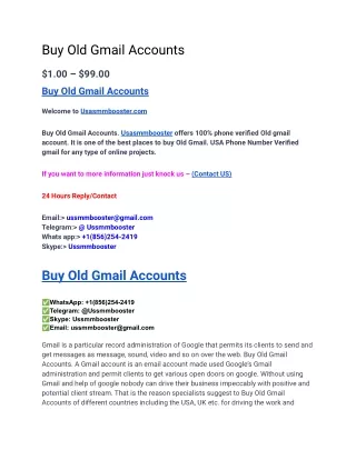 Top 9 Sites to Buy Old Gmail Accounts