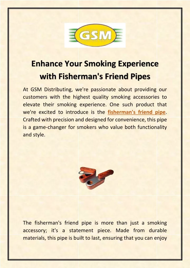 enhance your smoking experience with fisherman