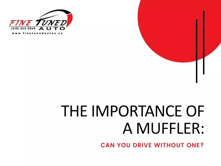 the importance of a muffler