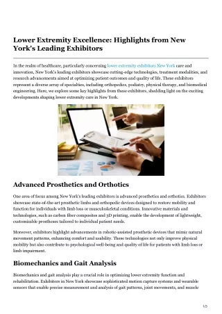 Lower Extremity Excellence Highlights from New Yorks Leading Exhibitors