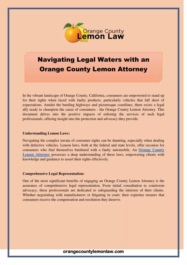 navigating legal waters with an orange county