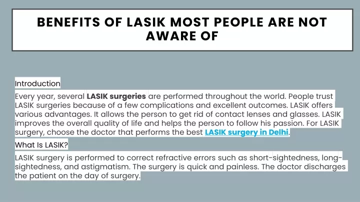 benefits of lasik most people are not aware of