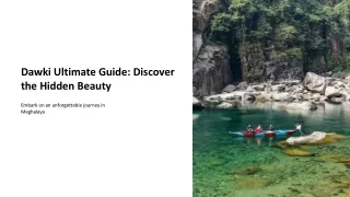 Dawki Tour Packages: Crystal Clear River