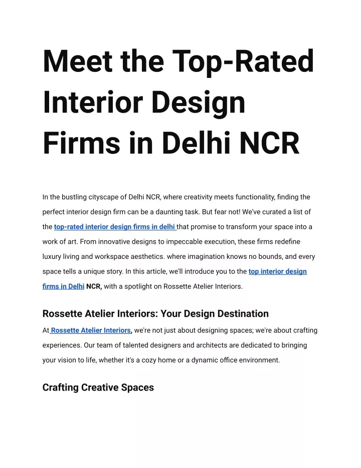 meet the top rated interior design firms in delhi