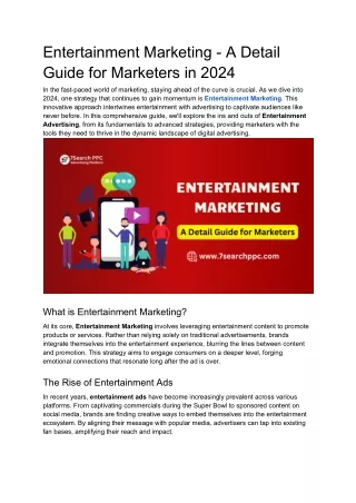 Entertainment Marketing - A Detail Guide for Marketers in 2024