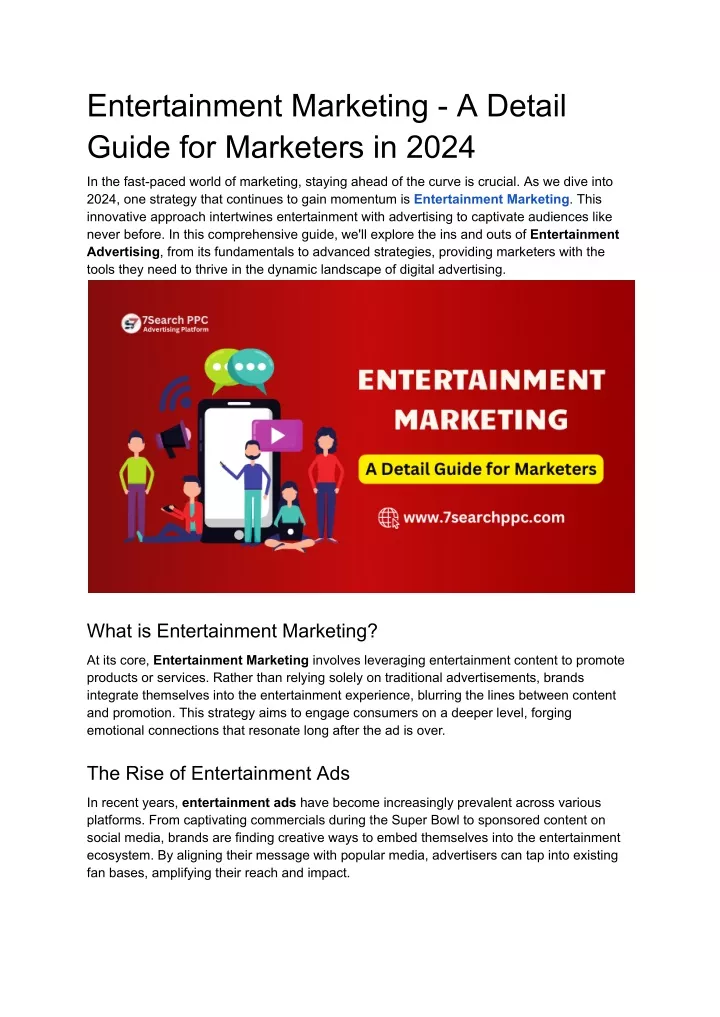 entertainment marketing a detail guide