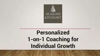 Personalized 1-on-1 Coaching for Individual Growth