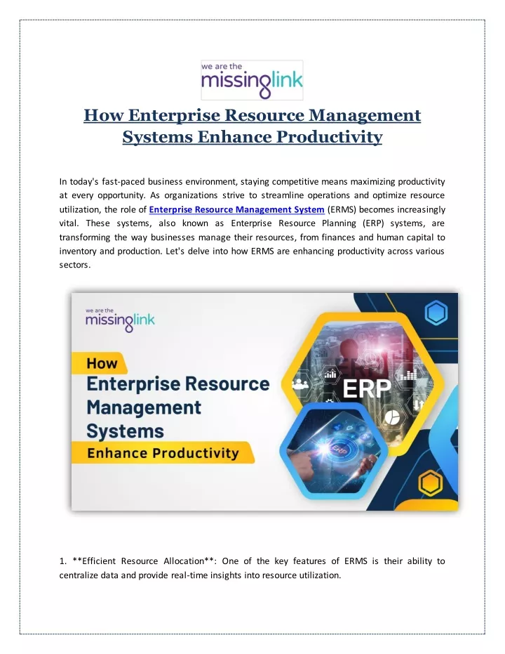 how enterprise resource management systems