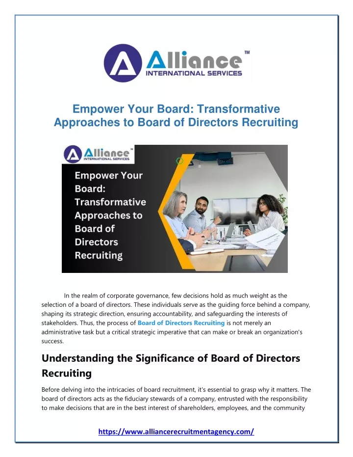 empower your board transformative approaches