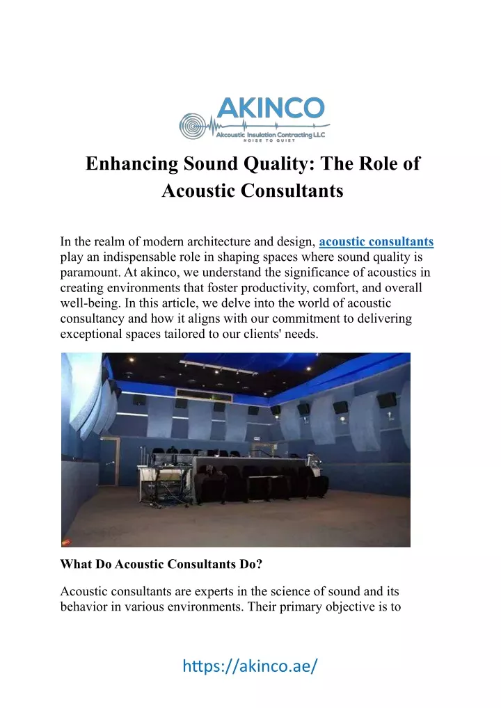 enhancing sound quality the role of acoustic