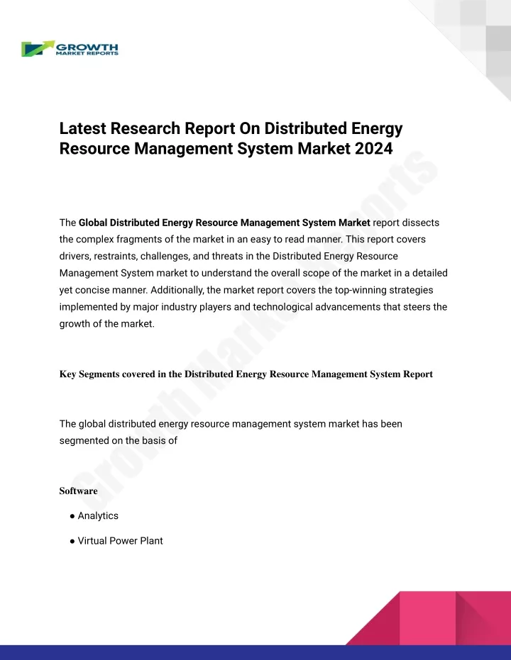 latest research report on distributed energy