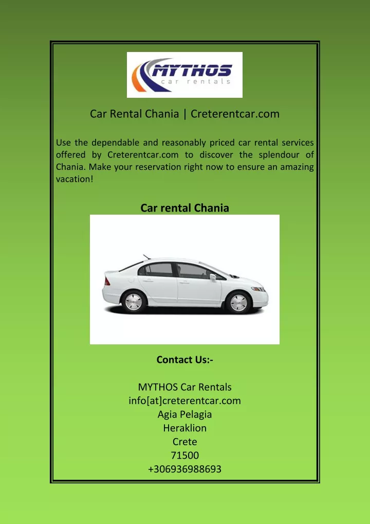 car rental chania creterentcar com