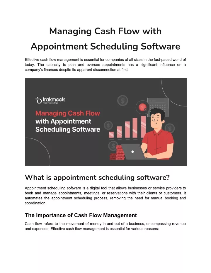 managing cash flow with appointment scheduling