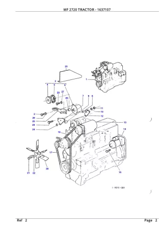 Massey Ferguson MF 2720 TRACTOR Service Parts Catalogue Manual (Part Number  1637107)