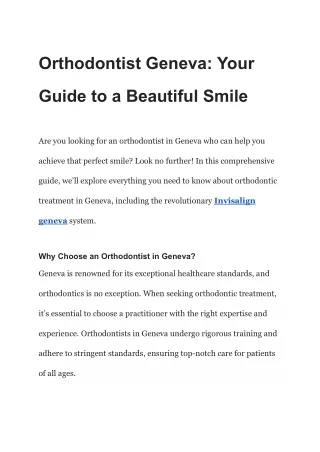 Orthodontist Geneva_ Your Guide to a Beautiful Smile