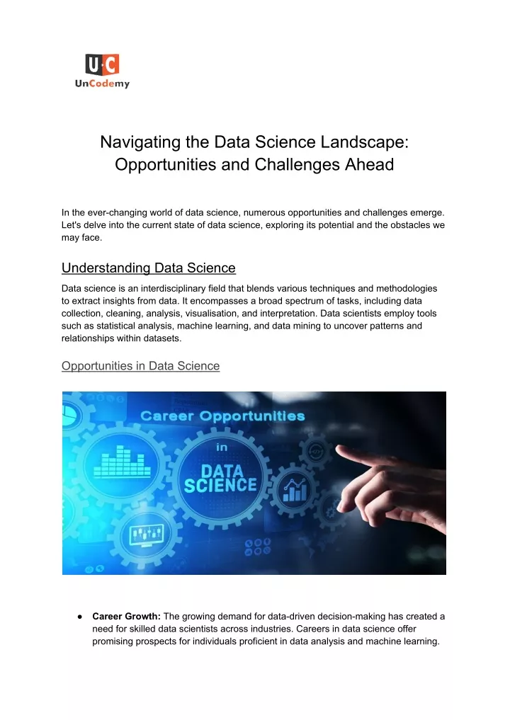 navigating the data science landscape