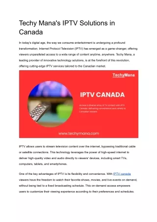 IPTV canada