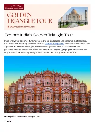 Golden Triangle Tours from Delhi