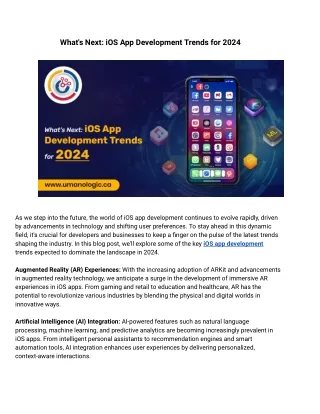 iOS App Development Trends for 2024 | Umano Logic
