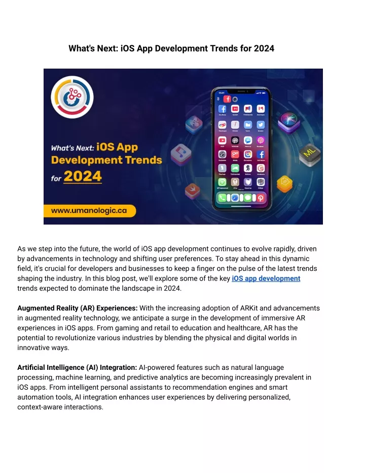 what s next ios app development trends for 2024