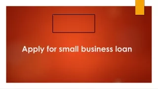 Apply for small business loan