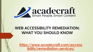 Web Accessibility Remediation: What You Should Know