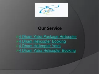 4 Dham Yatra Package Helicopter