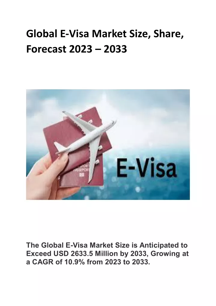 global e visa market size share forecast 2023 2033