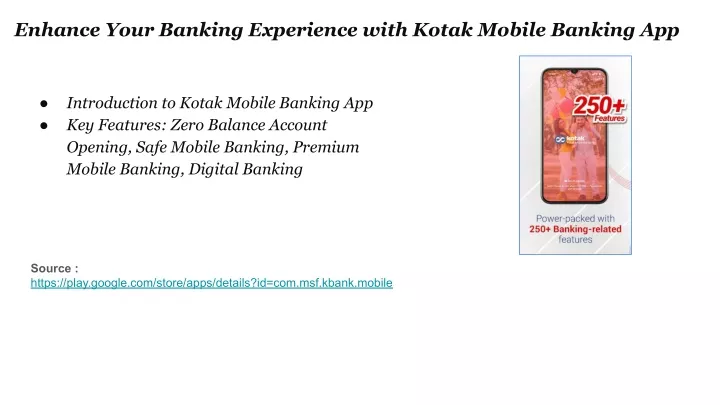 enhance your banking experience with kotak mobile
