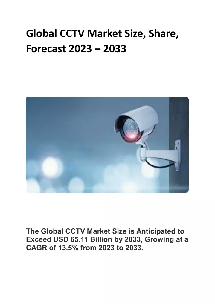 global cctv market size share forecast 2023 2033
