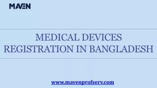 Medical Devices Registration in Bangladesh