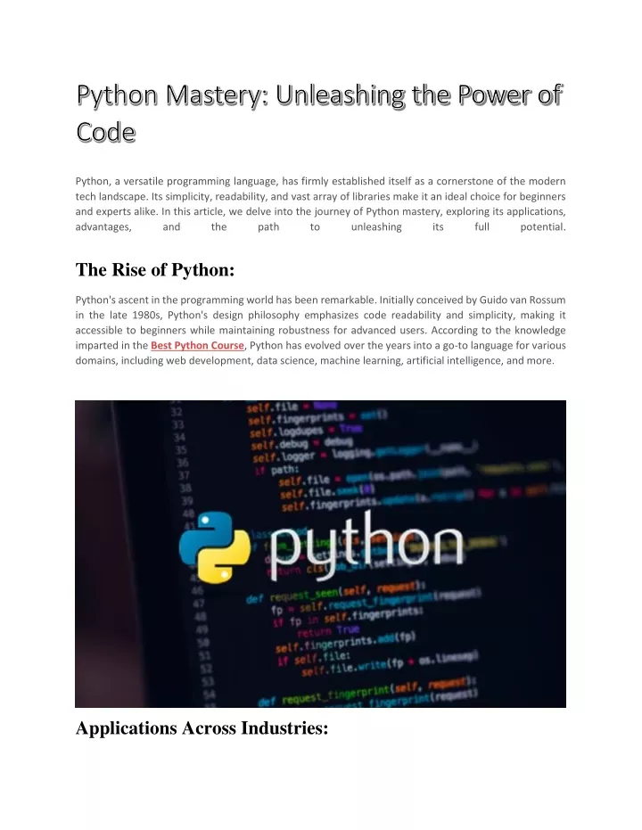 python a versatile programming language