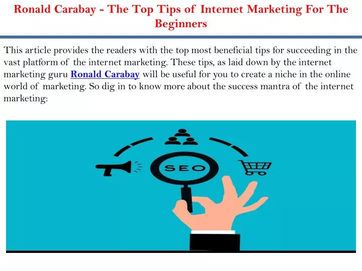 ronald carabay the top tips of internet marketing