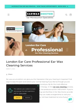Professional Ear Wax Cleaning Services for Your Home