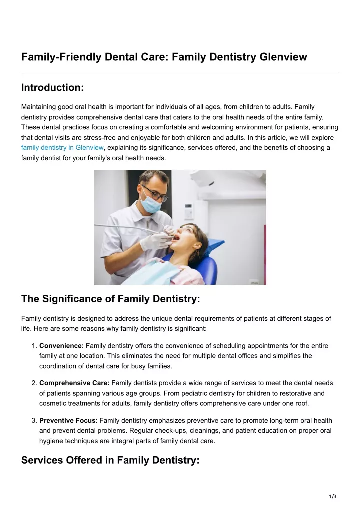 family friendly dental care family dentistry