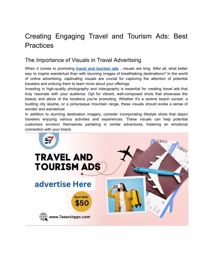 creating engaging travel and tourism ads best