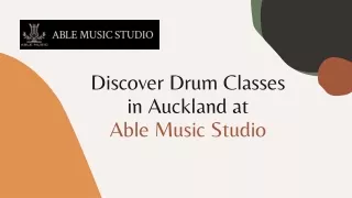 Discover Drum Classes in Auckland at Able Music Studio