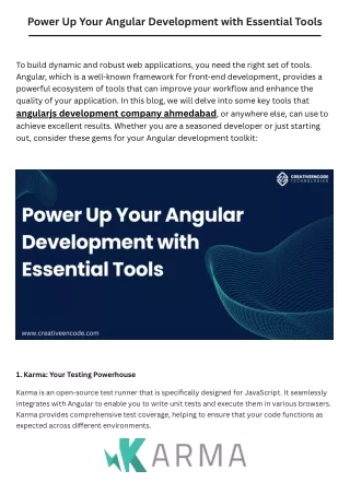 Power Up Your Angular Development with Essential Tools