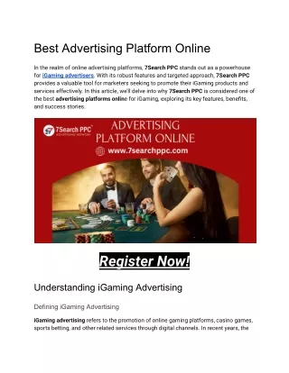 Best Advertising Platform Online