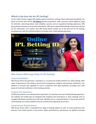 Which is the best site for IPL betting
