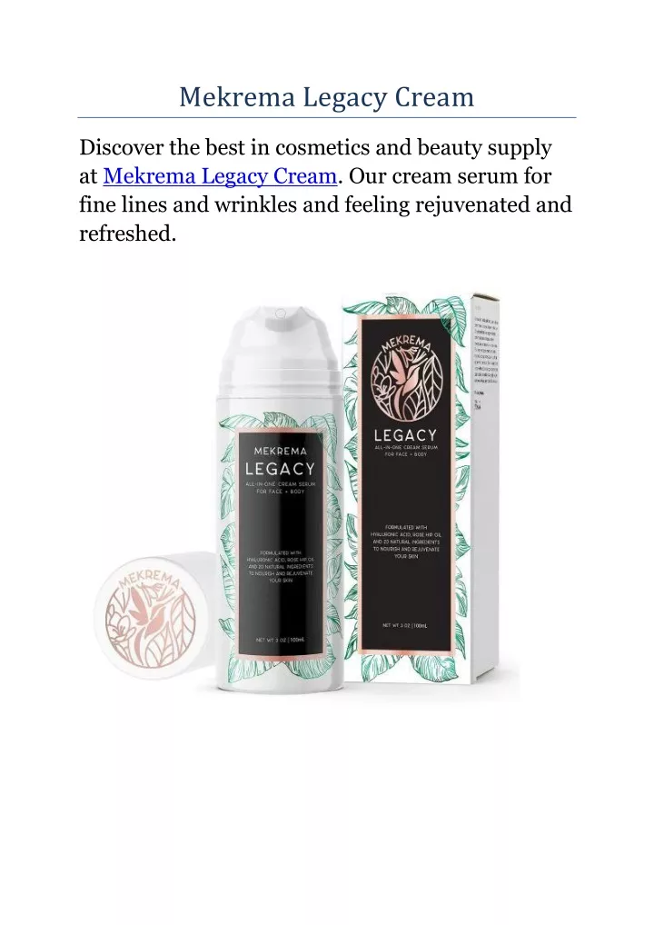 mekrema legacy cream