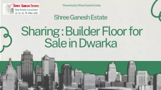 Shree Ganesh Estate sharing  Builder Floor for Sale in Dwarka