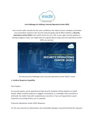 core challenges for utilizing a security