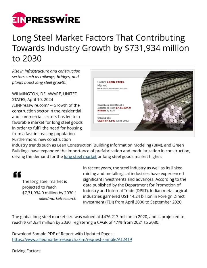 long steel market factors that contributing