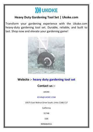 Heavy Duty Gardening Tool Set   Ukoke.com