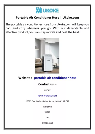 Portable Air Conditioner Hose   Ukoke.com