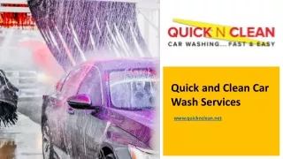 Quick and Clean Car Wash Services - www.quicknclean.net