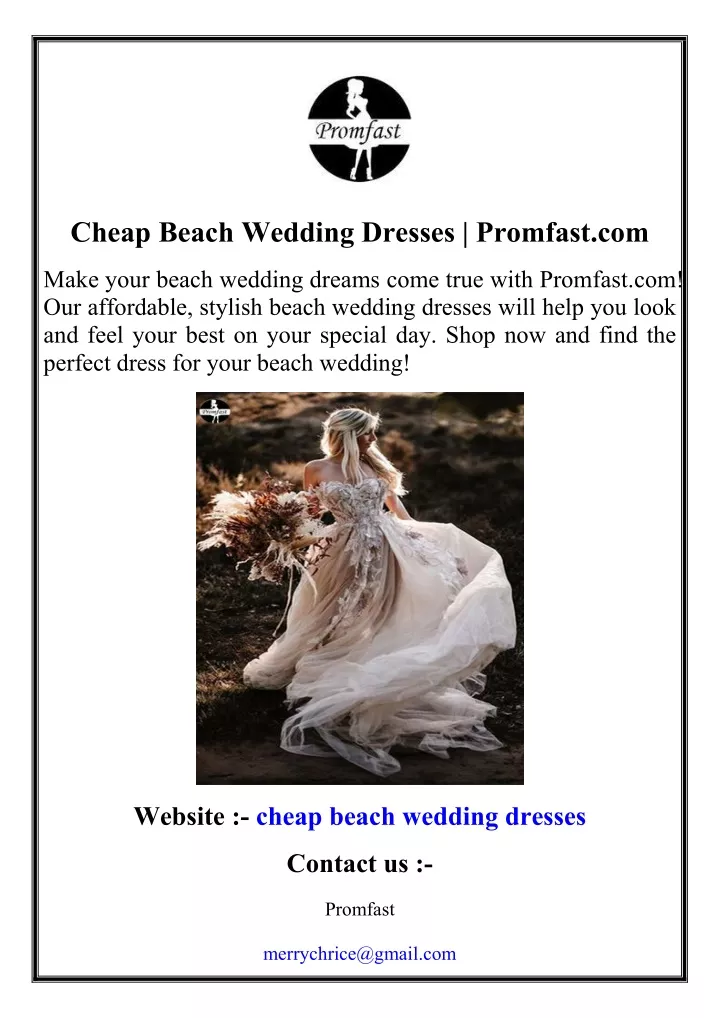 cheap beach wedding dresses promfast com